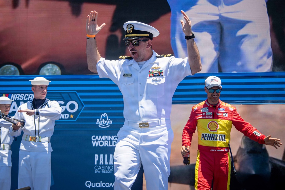 U.S. Navy Sailors participate in NASCAR Cup Series driver introductions