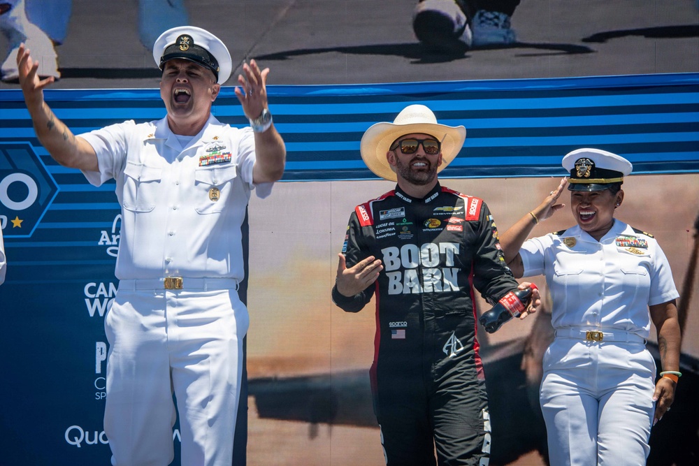 U.S. Navy Sailors participate in NASCAR Cup Series driver introductions