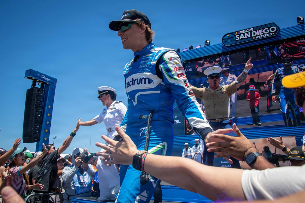 U.S. Navy Sailors participate in NASCAR Cup Series driver introductions