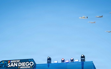 U.S. Navy conducts fly-over during NASCAR Cup Series