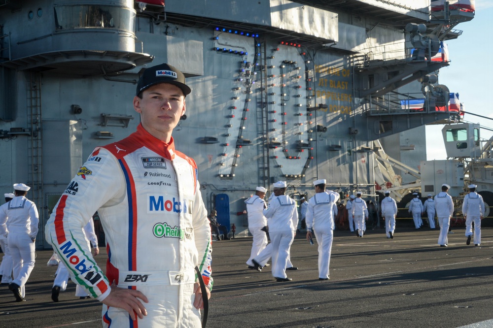 USS Carl Vinson (CVN 70) hosts NASCAR driver Corey Heim
