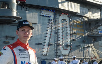 USS Carl Vinson (CVN 70) hosts NASCAR driver Corey Heim