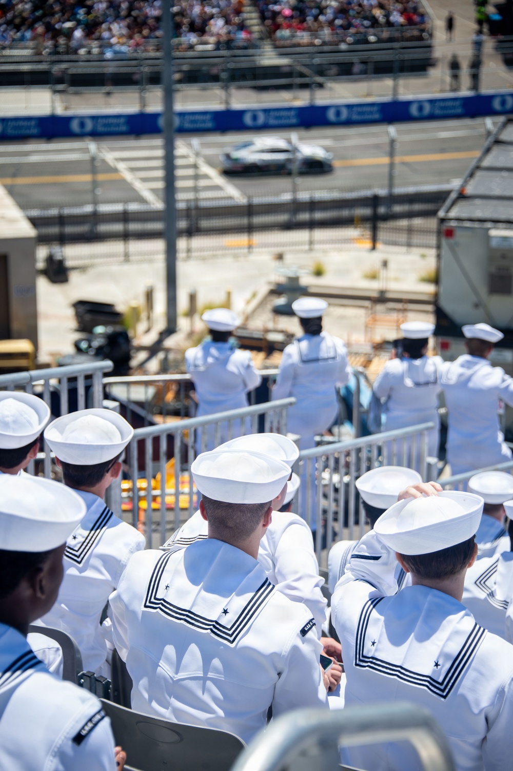 USS Carl Vinson Sailors watch NASCAR Cup Series: Anduril 250 Race the Base