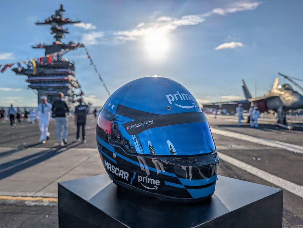 USS Carl Vinson (CVN 70) hosts NASCAR driver Corey Heim