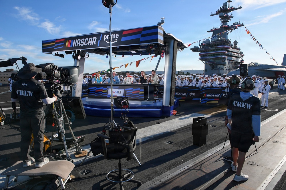 USS Carl Vinson (CVN 70) hosts NASCAR driver Corey Heim