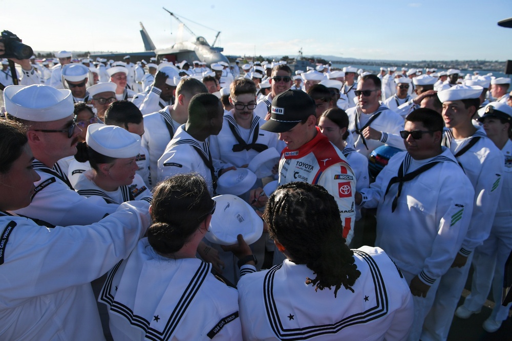 USS Carl Vinson (CVN 70) hosts NASCAR driver Corey Heim