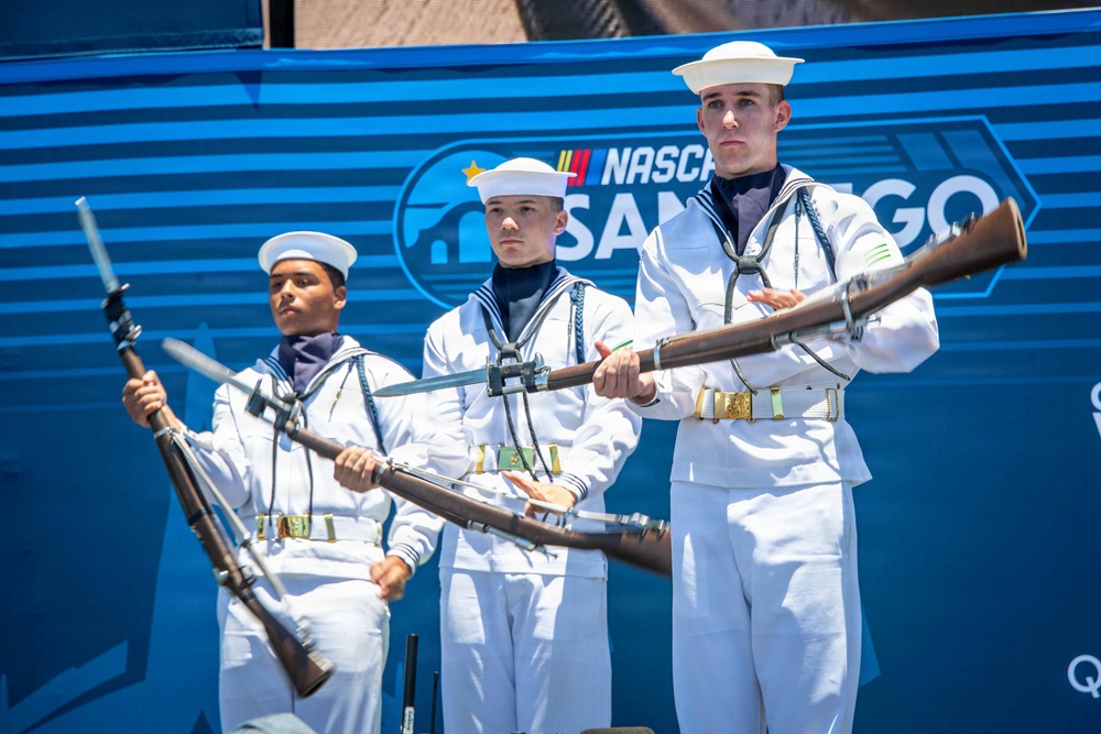 U.S. Navy Sailors participate in NASCAR Cup Series driver introductions