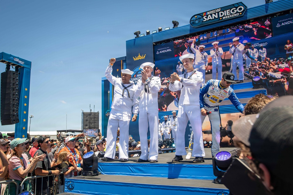 U.S. Navy Sailors participate in NASCAR Cup Series driver introductions