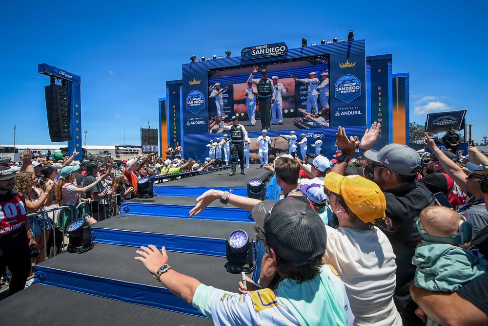 U.S. Navy Sailors participate in NASCAR Cup Series driver introductions