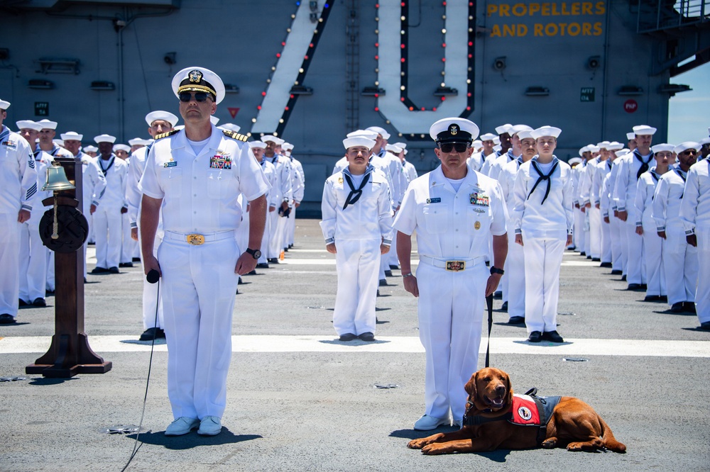 USS Carl Vinson (CVN 70) participates in NASCAR live broadcast