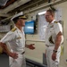 Vice Adm. Doug Perry, commander, U.S. 2nd Fleet, speaks to a Dutch Sailor