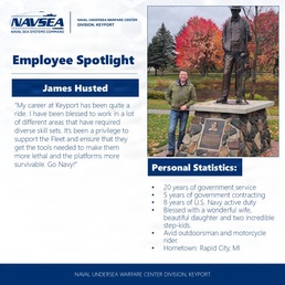 NUWC Division, Keyport Employee Spotlight: James Husted