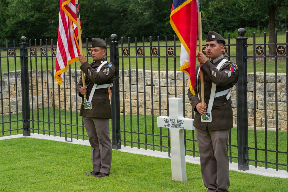 George H.W. Bush's 102nd Birthday Wreath Laying Ceremony