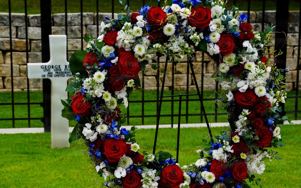 George H.W. Bush's 102nd Birthday Wreath Laying Ceremony