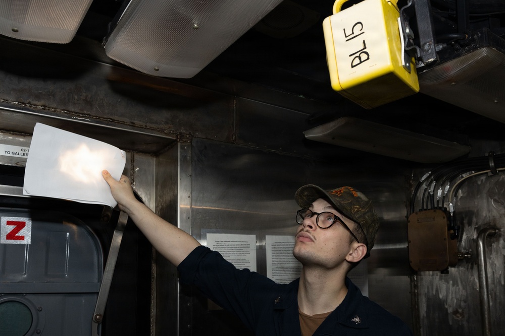 George H.W. Bush Conducts Maintenance