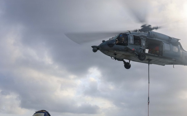George H.W. Bush Conducts a Vertical Replenishment-at-Sea