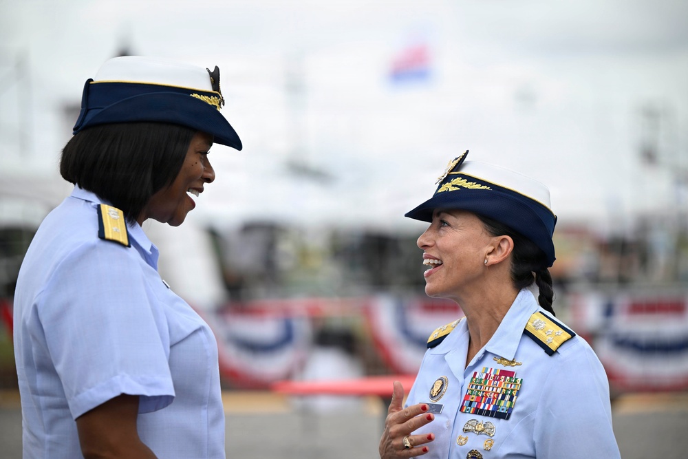 US Coast Guard leaders attend Sail250 Virginia parade of sail opening ceremony in Norfolk