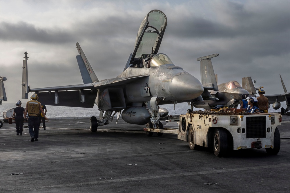 Abraham Lincoln Sailors Conduct Flight Deck Operations