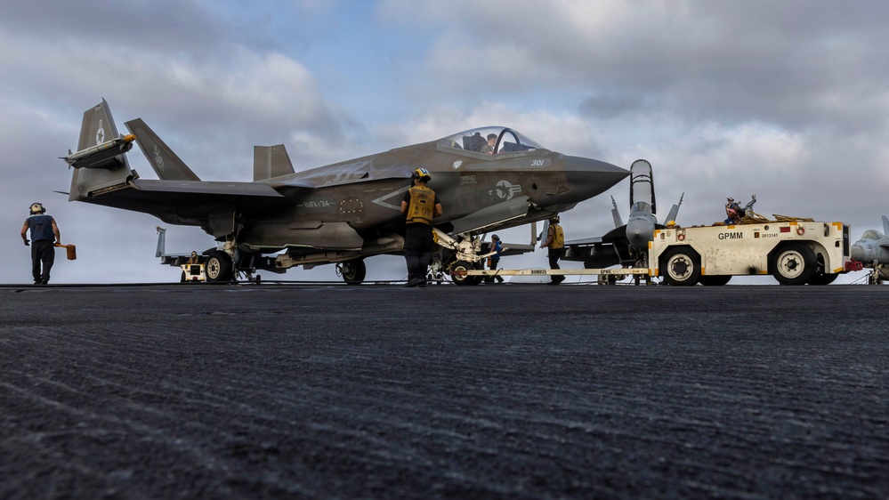 Abraham Lincoln Sailors Conduct Flight Deck Operations
