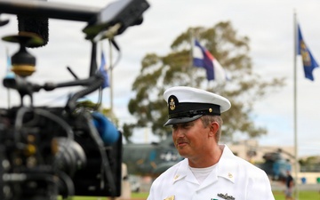 U.S. Navy Chief is Interviewed for NASCAR Documentary