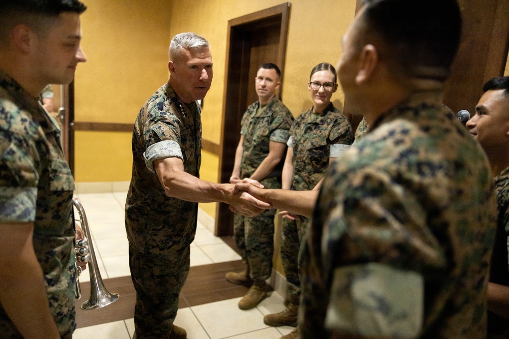 The Commandant, Gen. Eric M. Smith attends the MARFORCYBER, MARFORSPACE, and MCIC Change of Command