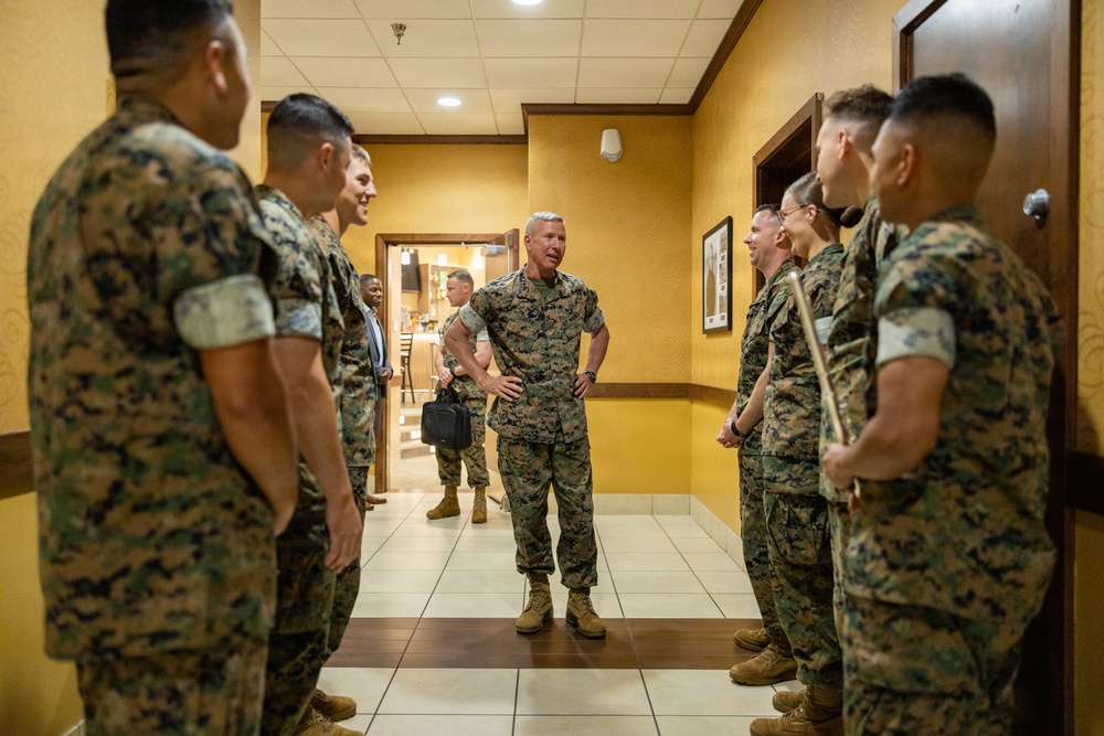 The Commandant, Gen. Eric M. Smith attends the MARFORCYBER, MARFORSPACE, and MCIC Change of Command