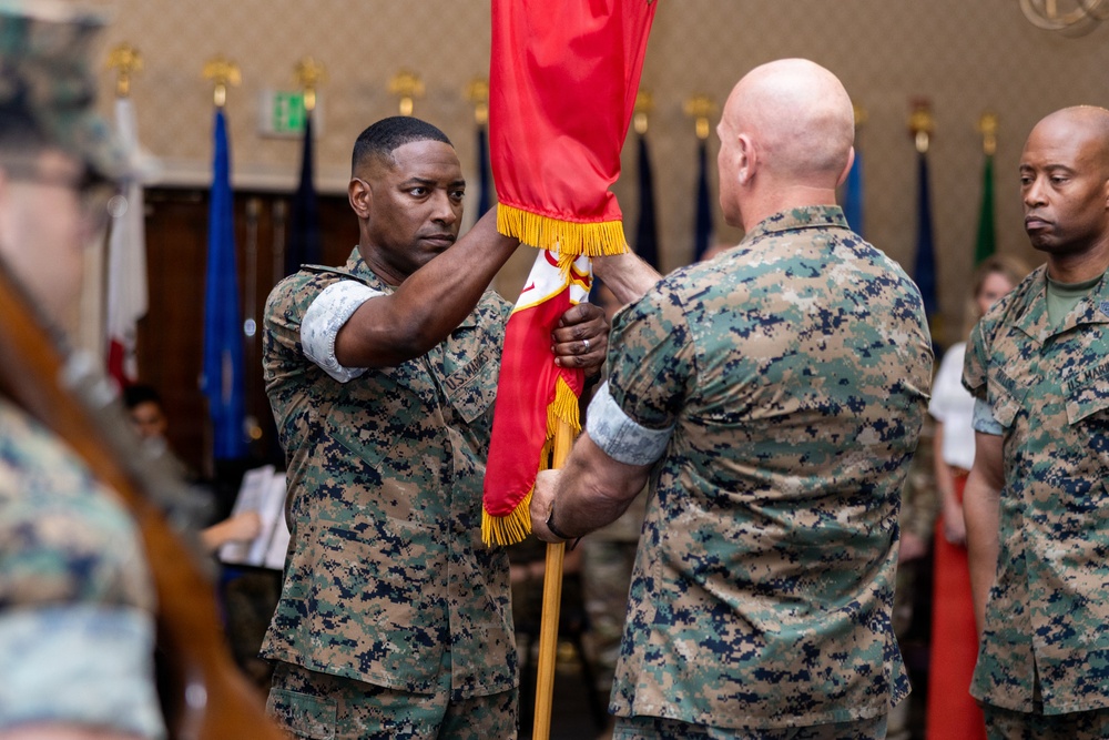 The Commandant, Gen. Eric M. Smith attends the MARFORCYBER, MARFORSPACE, and MCIC Change of Command