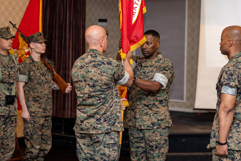 The Commandant, Gen. Eric M. Smith attends the MARFORCYBER, MARFORSPACE, and MCIC Change of Command