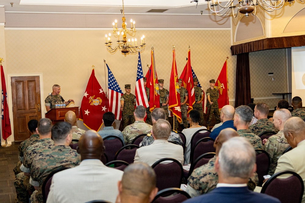 The Commandant, Gen. Eric M. Smith attends the MARFORCYBER, MARFORSPACE, and MCIC Change of Command