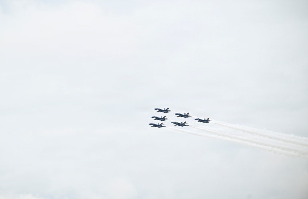 U.S. Navy Blue Angels fly over Sail250 Virginia