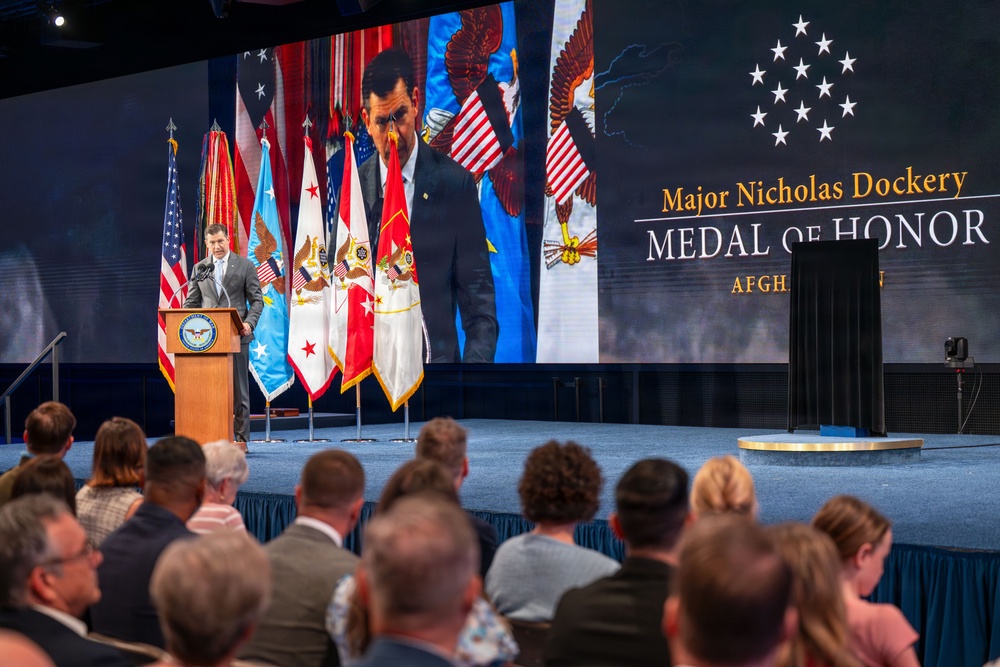 Hall of Heroes Induction Ceremony for Medal of Honor recipient Maj. Nicholas Dockery