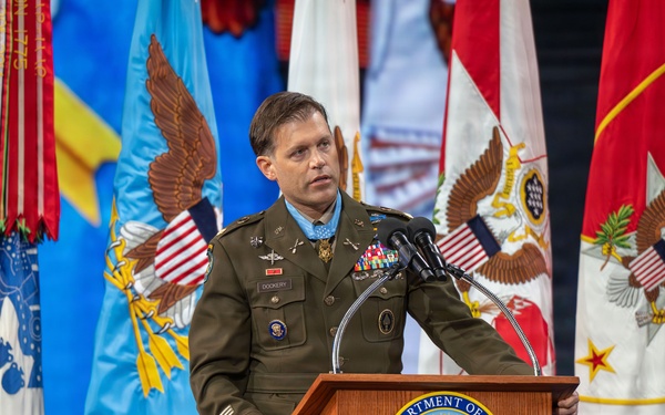 Hall of Heroes Induction Ceremony for Medal of Honor recipient Maj. Nicholas Dockery