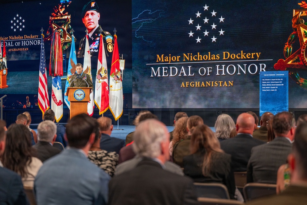 Hall of Heroes Induction Ceremony for Medal of Honor recipient Maj. Nicholas Dockery