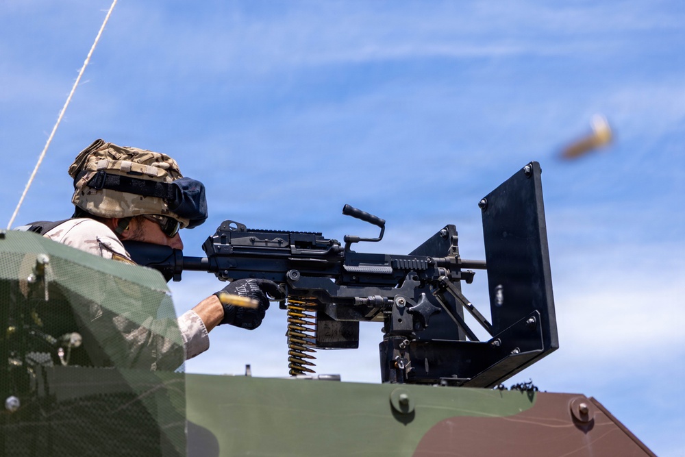 FLEETEX 250 | US, Spanish, and French Marines conduct a machine gun range