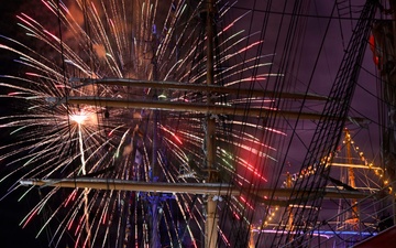 Fireworks presentation during Sail250 Virginia