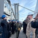 USS PAUL IGNATIUS bids farewell to departing sailors