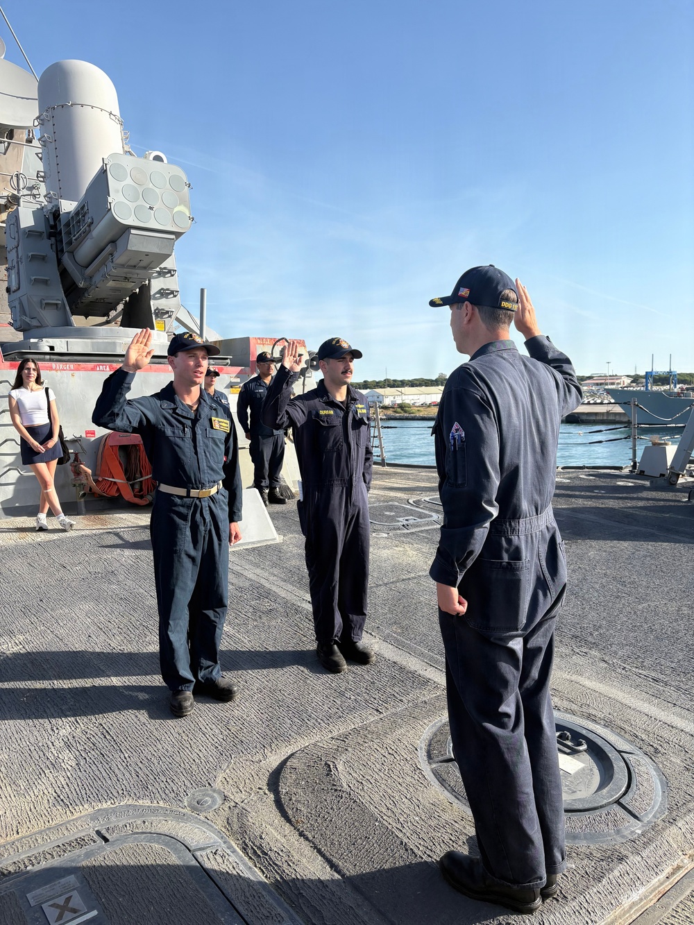 USS PAUL IGNATIUS celebrates newly promoted sailors