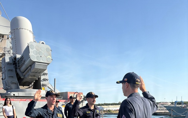 USS PAUL IGNATIUS celebrates newly promoted sailors