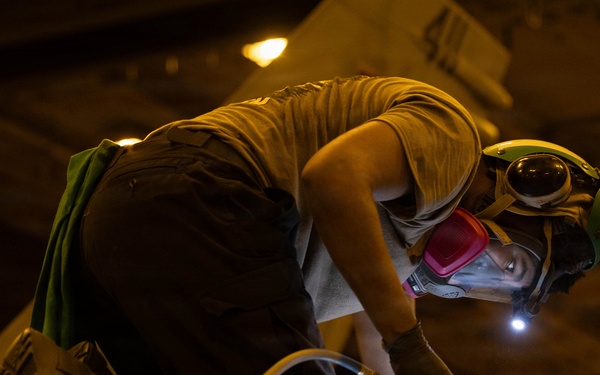 George H.W. Bush Conducts Aircraft Maintenance
