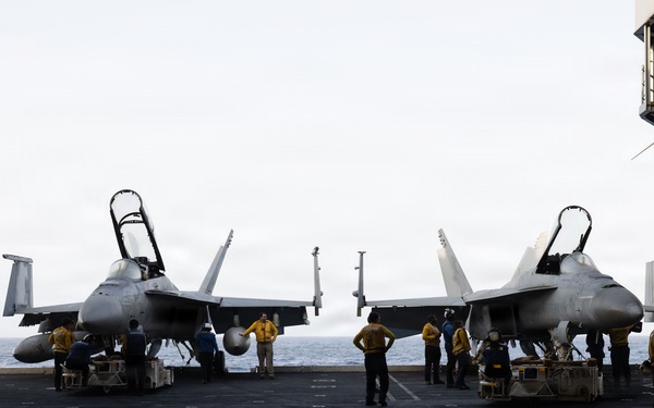 George H.W. Bush Conducts Aircraft Movement