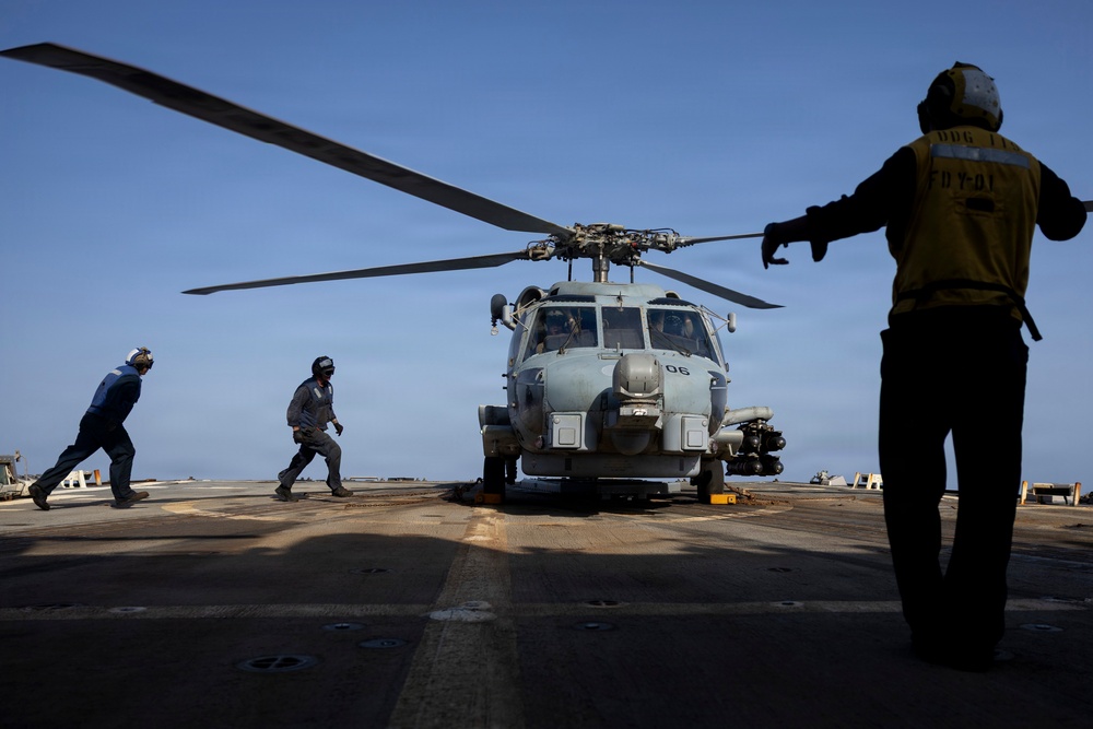 Delbert D. Black Conducts Flight Operations
