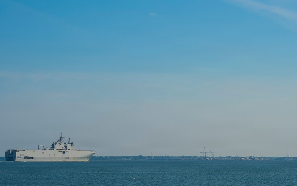 FS Dixmude Departs for FLEETEX 250