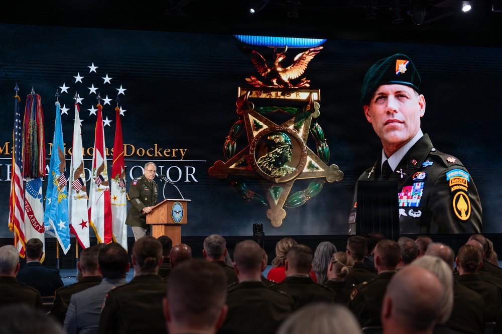 Hall of Heroes Induction Ceremony for Medal of Honor Recipient Maj. Nicholas Dockery