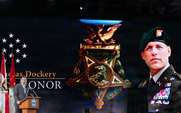 Hall of Heroes Induction Ceremony for Medal of Honor Recipient Maj. Nicholas Dockery