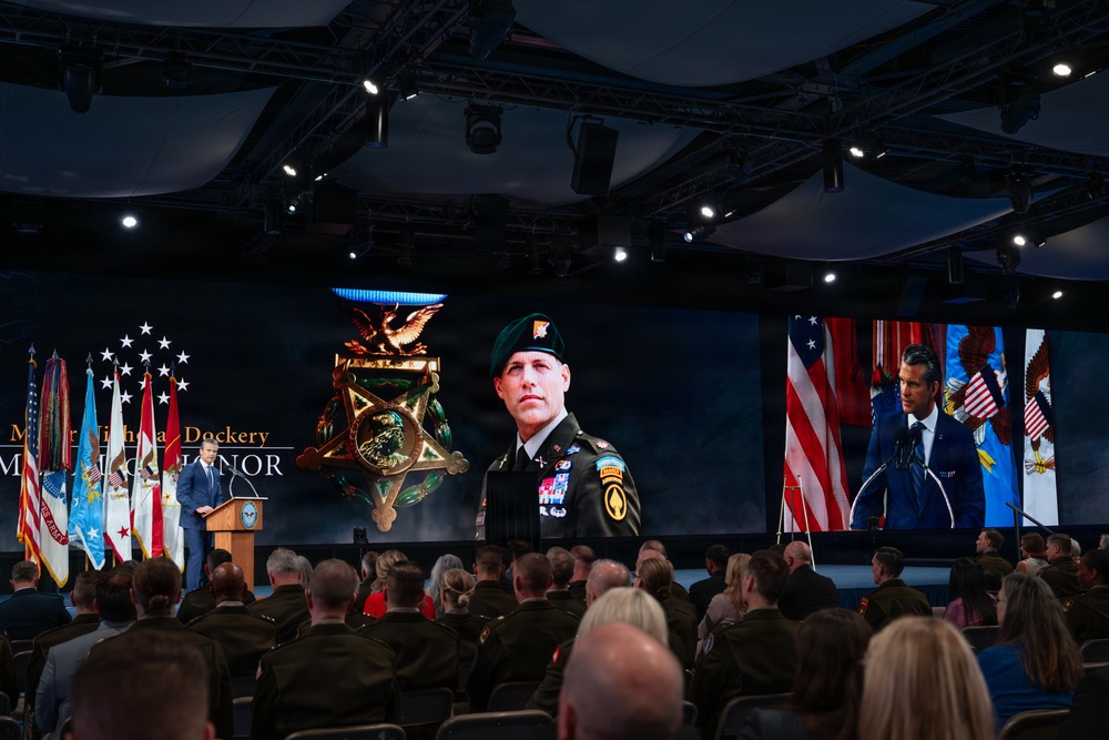 Hall of Heroes Induction Ceremony for Medal of Honor Recipient Maj. Nicholas Dockery
