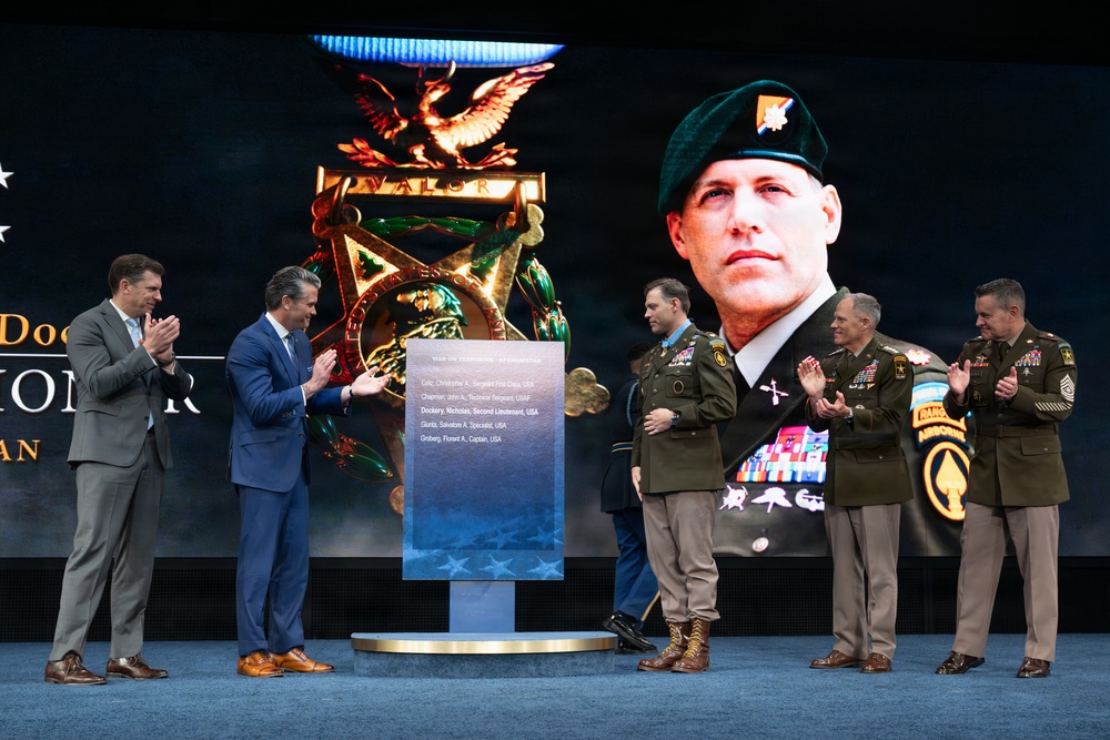 Hall of Heroes Induction Ceremony for Medal of Honor Recipient Maj. Nicholas Dockery