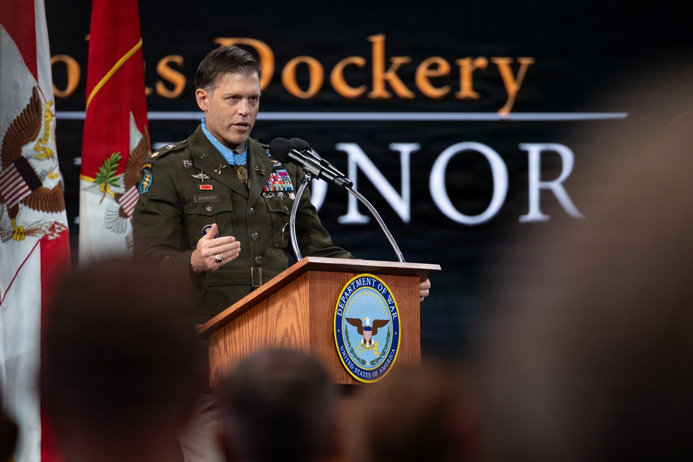 Hall of Heroes Induction Ceremony for Medal of Honor Recipient Maj. Nicholas Dockery