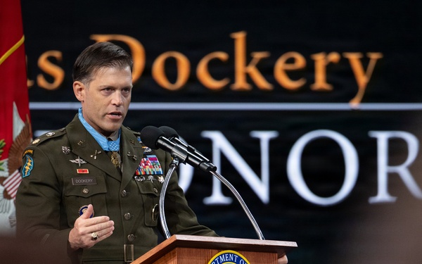 Hall of Heroes Induction Ceremony for Medal of Honor Recipient Maj. Nicholas Dockery