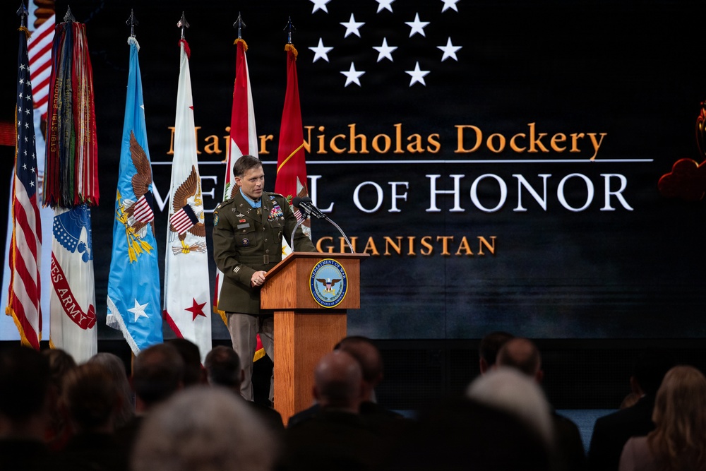 Hall of Heroes Induction Ceremony for Medal of Honor Recipient Maj. Nicholas Dockery