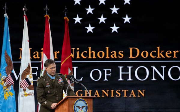 Hall of Heroes Induction Ceremony for Medal of Honor Recipient Maj. Nicholas Dockery